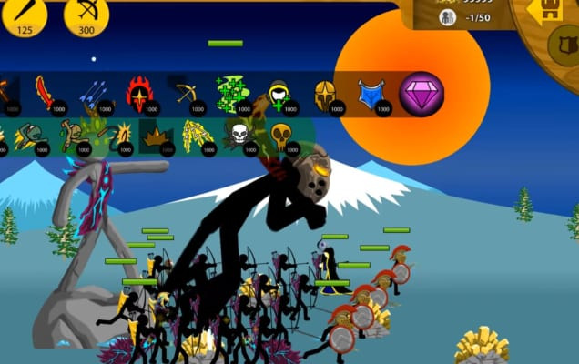 Stick War Legacy MOD APK 2023.5.701 (Menu, Mua sắm miễn phí, Sát thương cao, Vô hạn tiền, Ngọc)