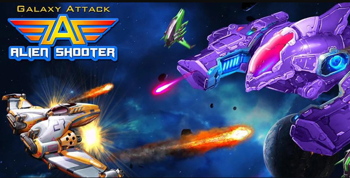 Khung cảnh chiến đấu trong Galaxy Attack: Alien Shooter