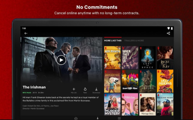 Netflix là ứng dụng xem phim cao cấp trên di động